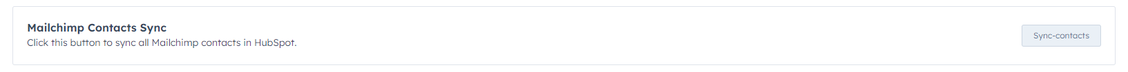 Hubspot Sync-contact button